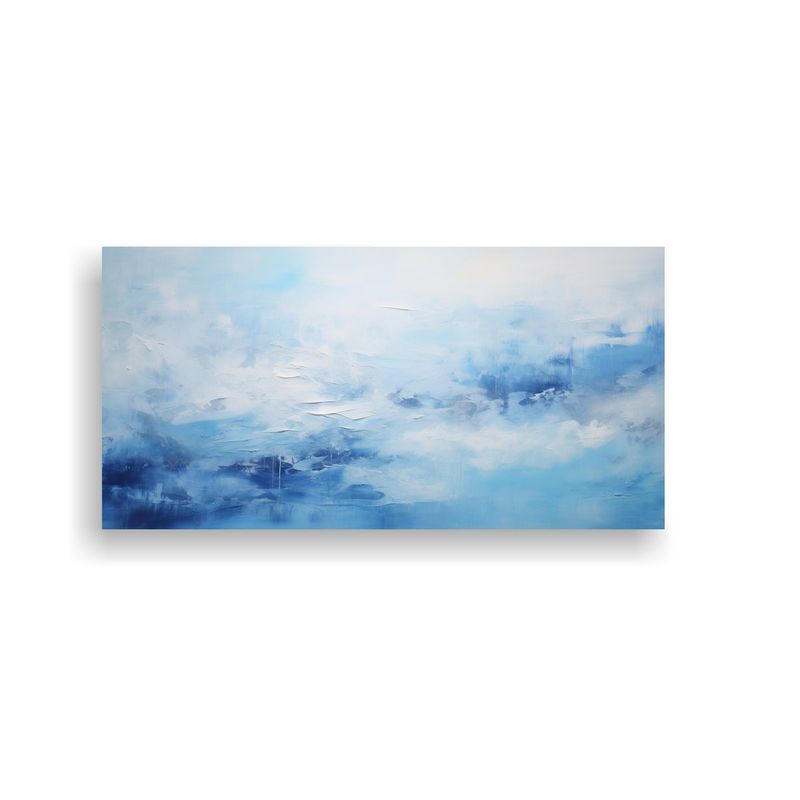 GENERICO - Pintura Abstracta Paisaje Azules Colores Sobre Tel 160x80cm