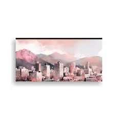 GENERICO - Pinturas Decorativas En Colores Marrón Y Rosa En 160x80cm