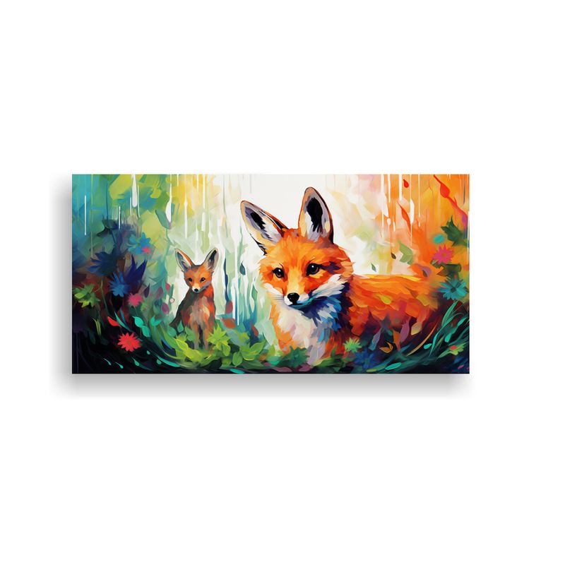 GENERICO - Pinturas Decorativas De Animales Del Bosque En Col 160x80cm