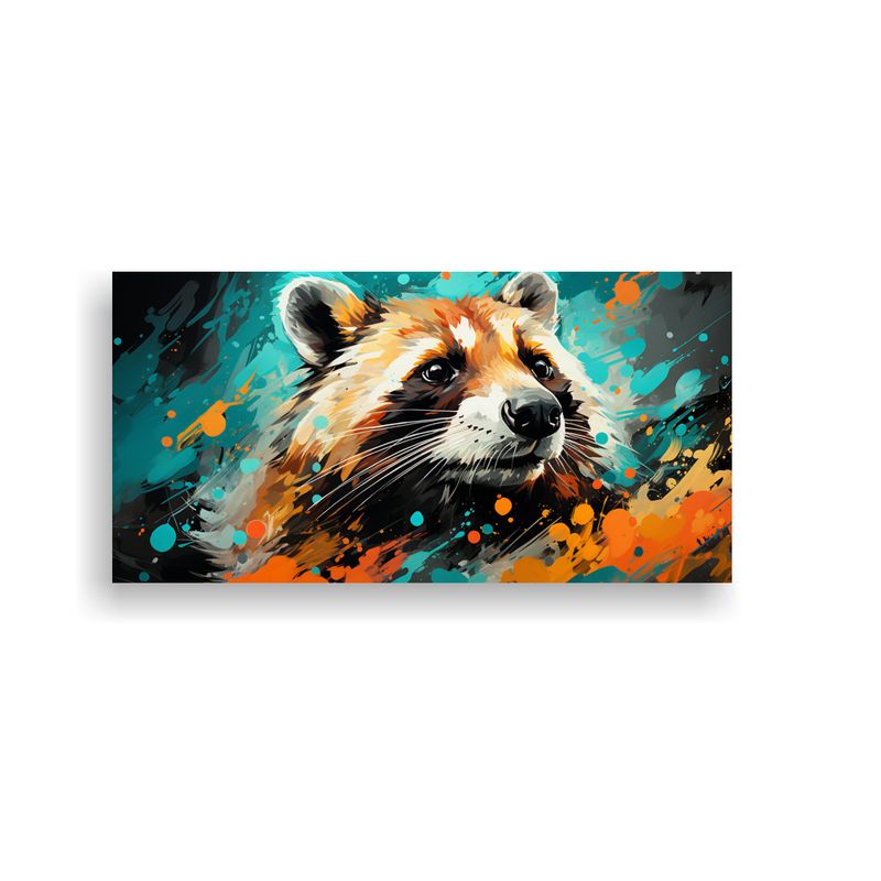 GENERICO - Pintura Decorativa De Arte Pop Neo Con Tejón En C 160x80cm