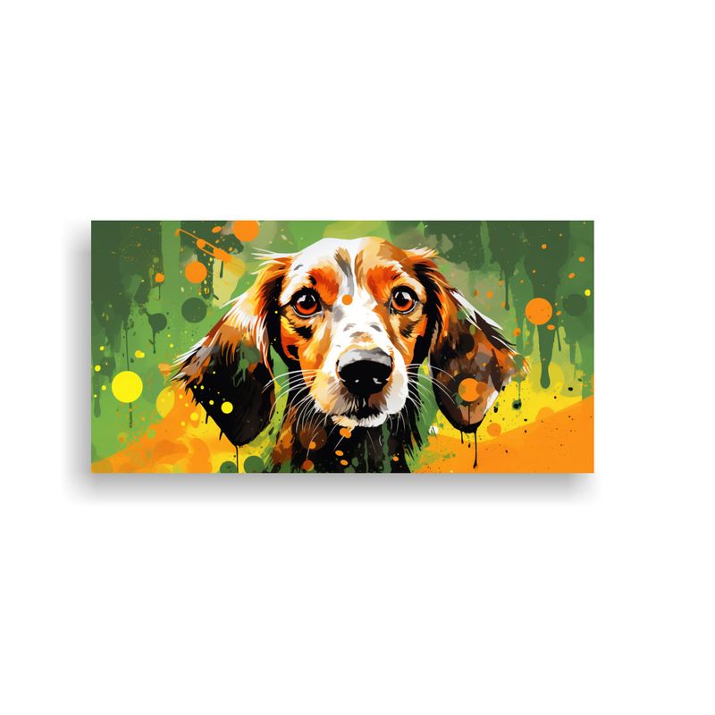 GENERICO - Pintura Decorativa Moderna Mascota En Verde Y Nar 160x80cm