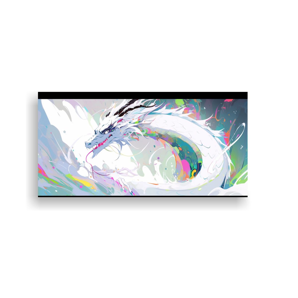 GENERICO - Pintura Mural Composición De Dragón En Tonos Pa 160x80cm