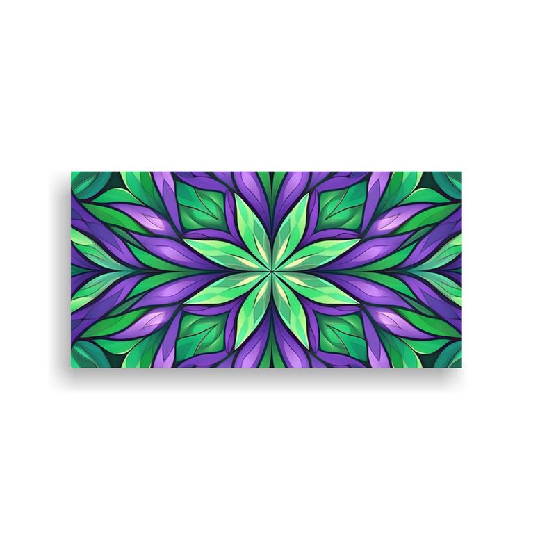 GENERICO - Cuadro Geométrico En Tela Belleza Natural Morada 160x80cm