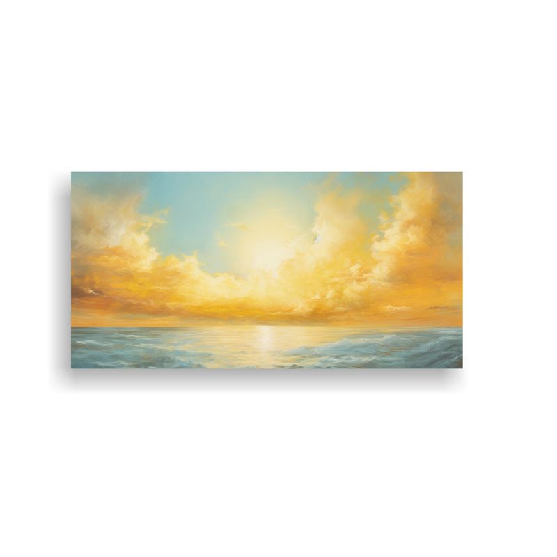 GENERICO - Composición Abstracta De Cielo Y Mar Con Colores  160x80cm