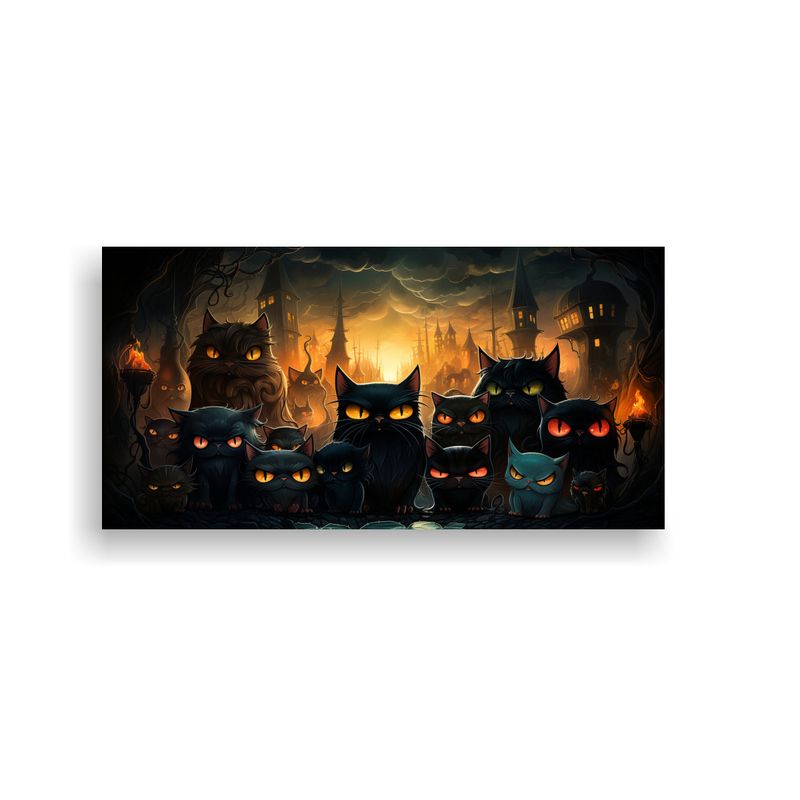 GENERICO - Pinturas Decorativas De Monstruos Felinos Malvados 160x80cm