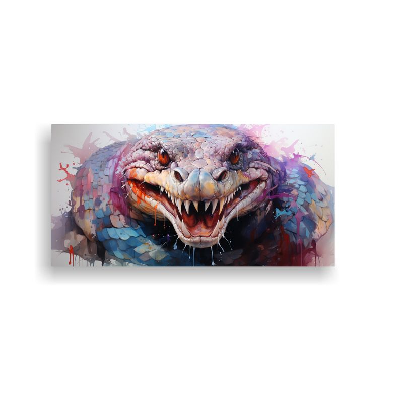 GENERICO - Pintura Acuarela Moderna Víbora Colorido Composic 160x80cm