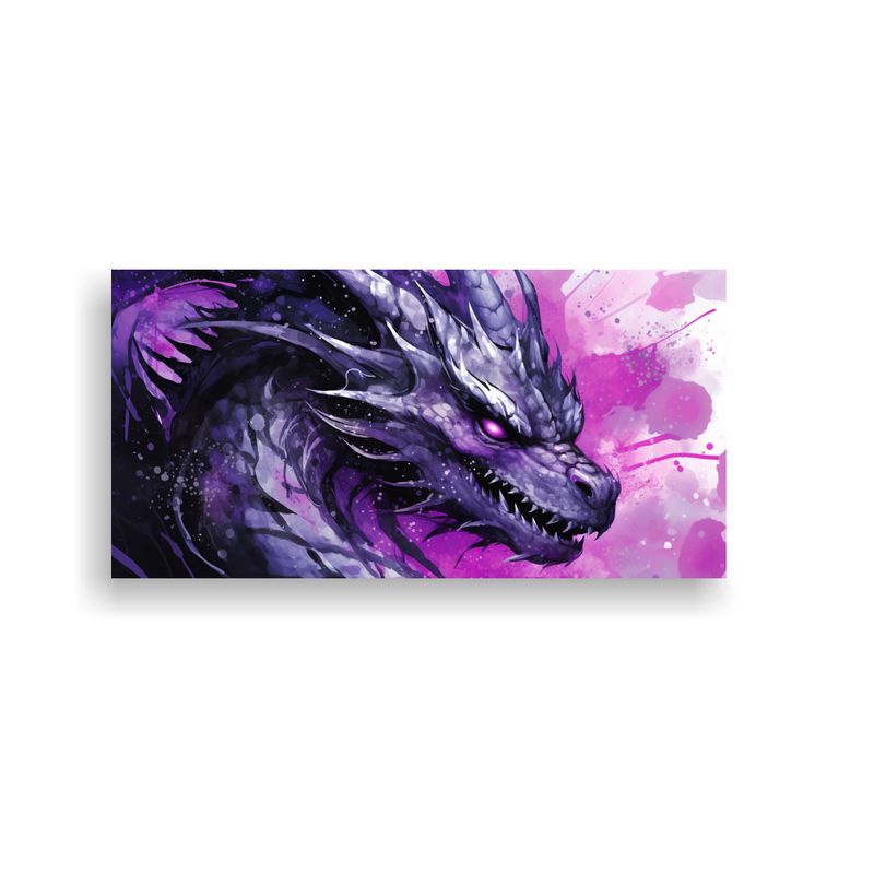 GENERICO - Cuadro Decorativo Ambiente Dragón En Colores Mor 160x80cm