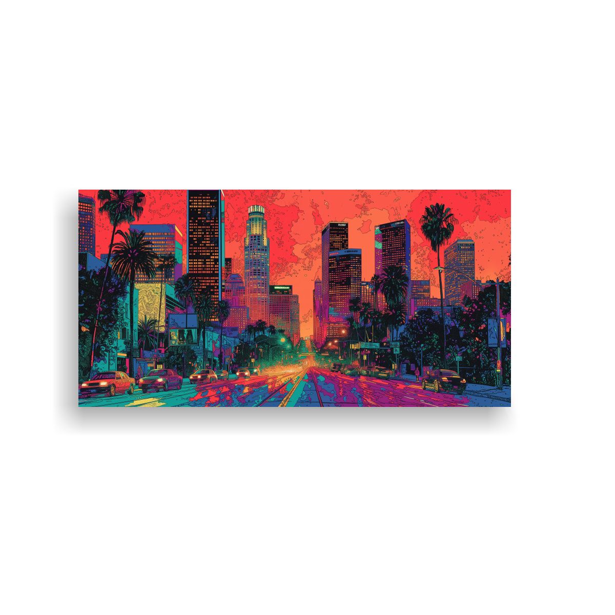 GENERICO - Exposición Arte Vintage Los Ángeles Paisaje Urb 160x80cm