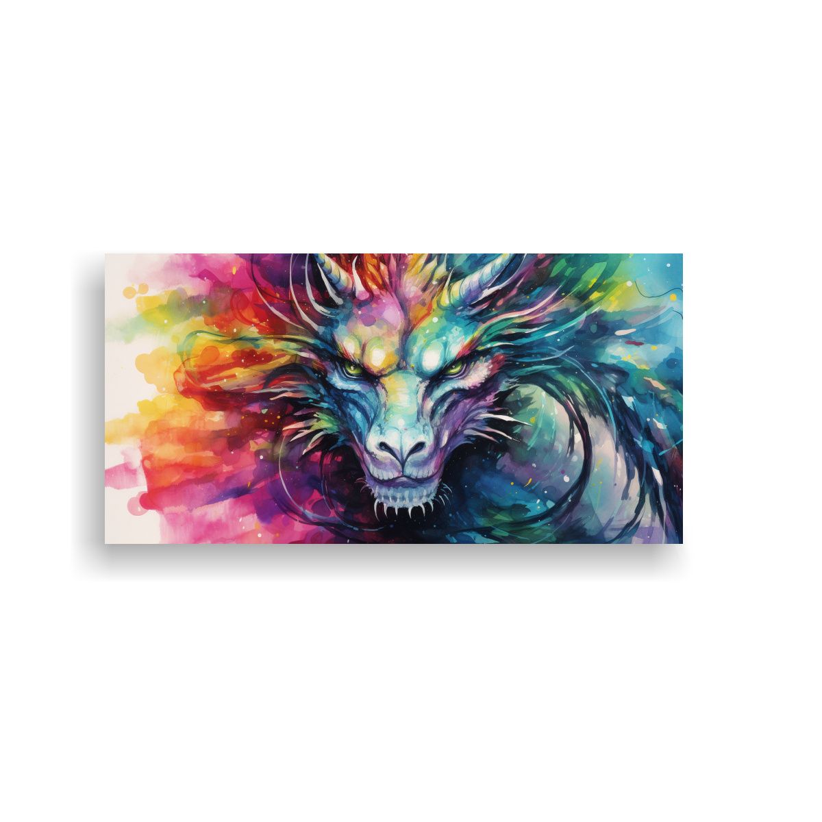 GENERICO - Tela En Bastidor Calidos Unico A Dragon In Rainbow 160x80cm