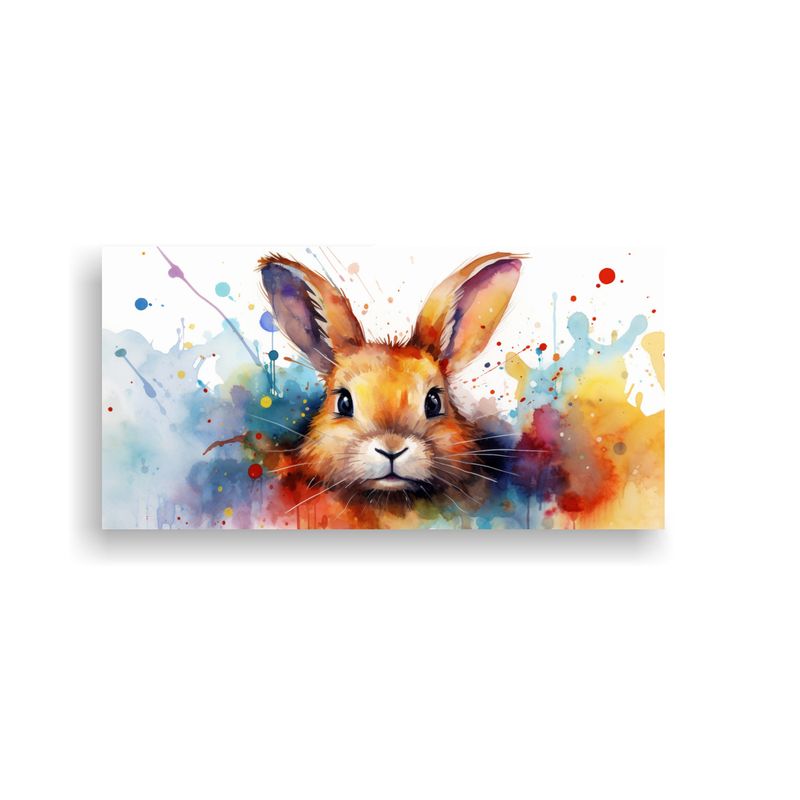 GENERICO - Pintura Decorativa De Conejo Estrellado En Acuarel 160x80cm