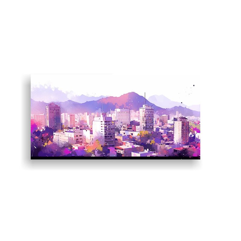 GENERICO - Pintura Horizontal Formación A Santiago En Acuare 160x80cm