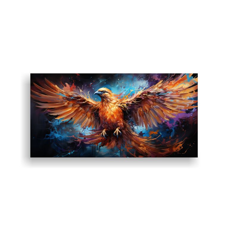 GENERICO - Cuadro Inspirador Color Fénix En Iridiscente Y La 160x80cm