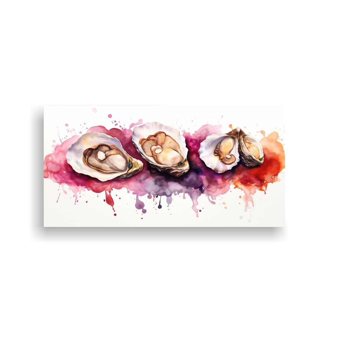 GENERICO - Cuadro Abstracto Acuarela Colorida Ostras Estilo P 160x80cm