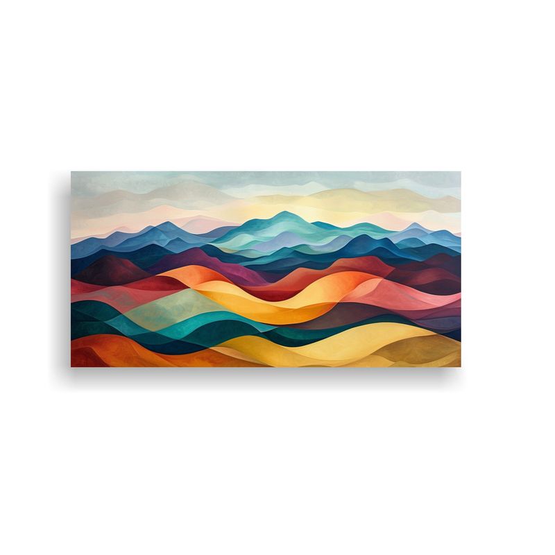 GENERICO - Paisaje Montañoso Abstracto Para Decoración Insp 160x80cm