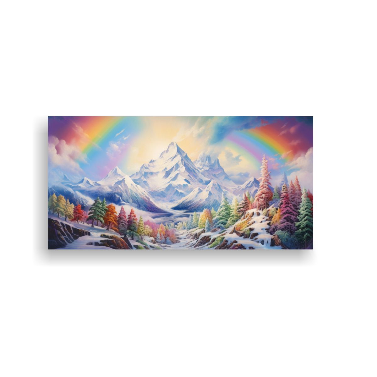 GENERICO - Pinturas Abstractas De Textura En La Montaña Neva 160x80cm.