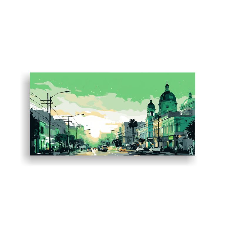 GENERICO - Pintura Abstracta En Bastidor Para Habitación En  160x80cm