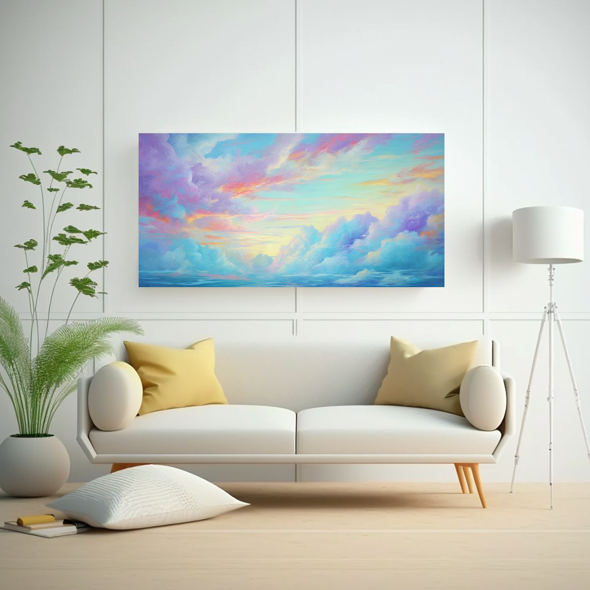 GENERICO - Lienzo Abstracto Patrón Intensidad Amanecer Con A 160x80cm