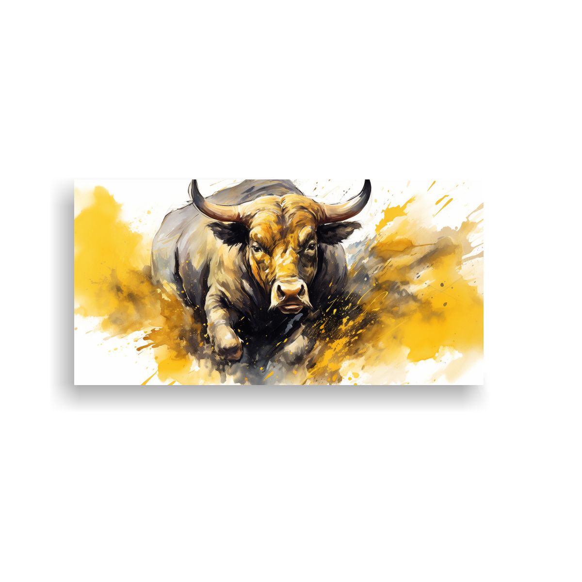 GENERICO - Cuadros Decorativos Lienzo Expresión Toros Acuare 160x80cm.