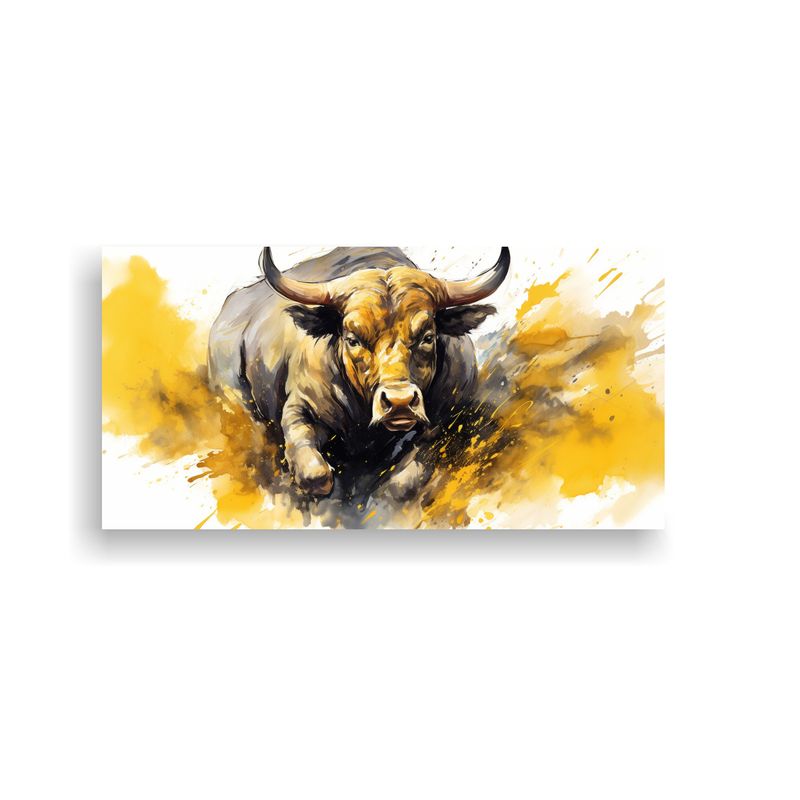GENERICO - Cuadros Decorativos Lienzo Expresión Toros Acuare 160x80cm
