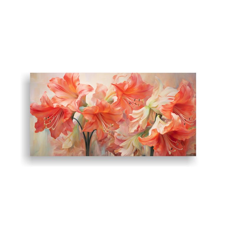 GENERICO - Pintura Abstracta De Amaryllis Detalle En Estilo  160x80cm