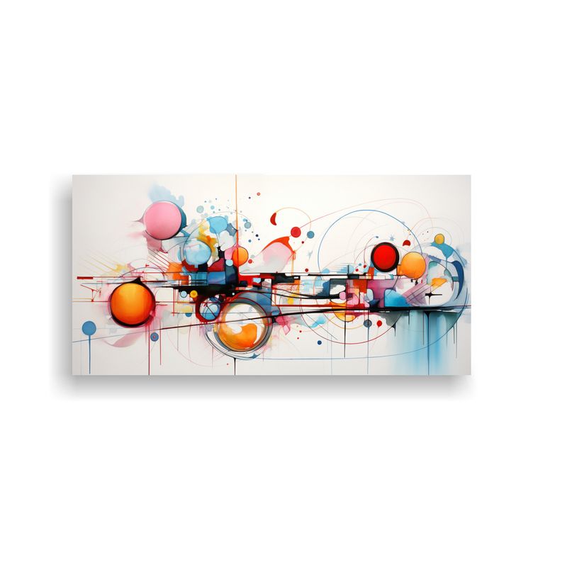 GENERICO - Cuadros Abstractos Modernos En Tela Con Movimiento 160x80cm