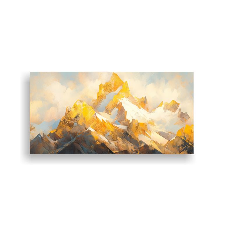 GENERICO - Picos Y Cordilleras Famosas Con Colores Amarillos 160x80cm
