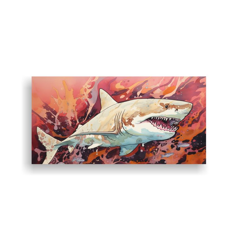 GENERICO - Pintura Decorativa De Tiburón Tigre De Arena En C 160x80cm