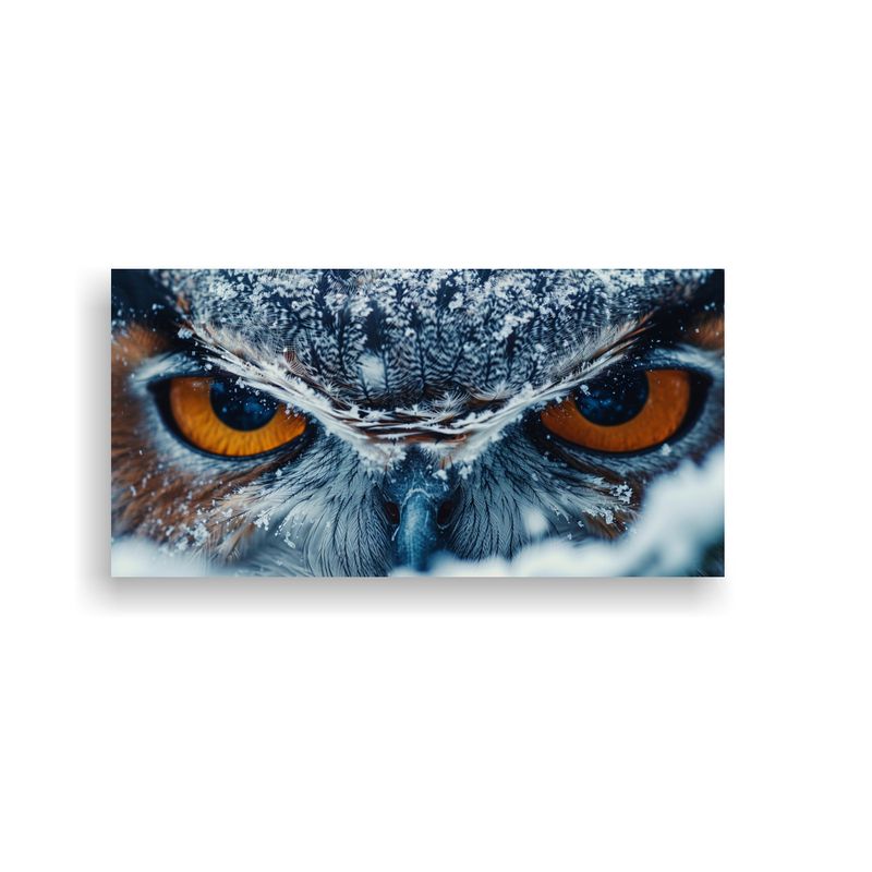 GENERICO - Cuadros De Lienzo Con Ojos De Búho Extremo Nieve 160x80cm