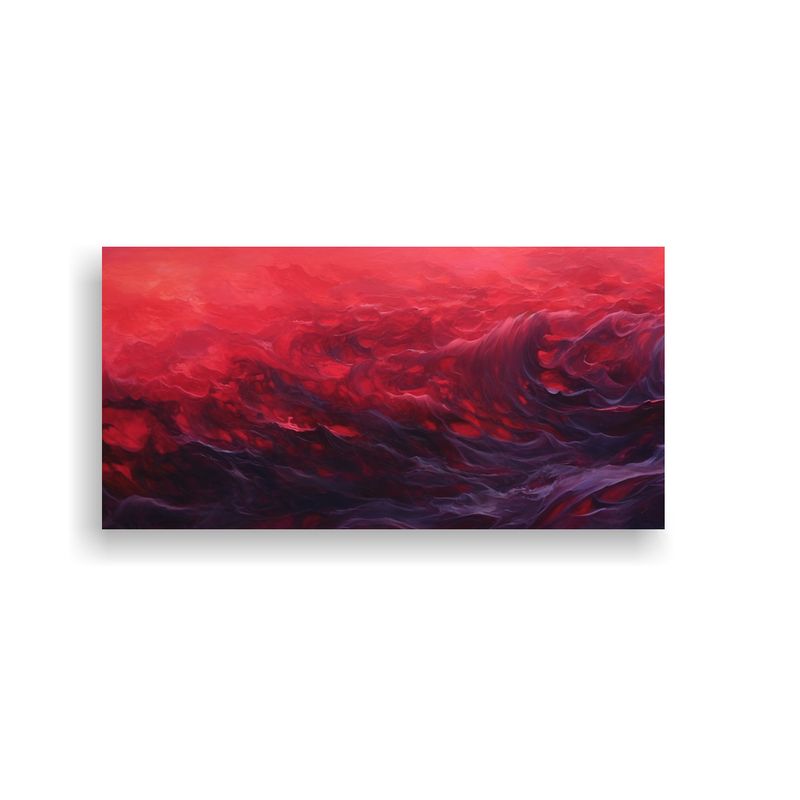 GENERICO - Pintura Decorativa Patrón Intenso De Algas Marin 160x80cm