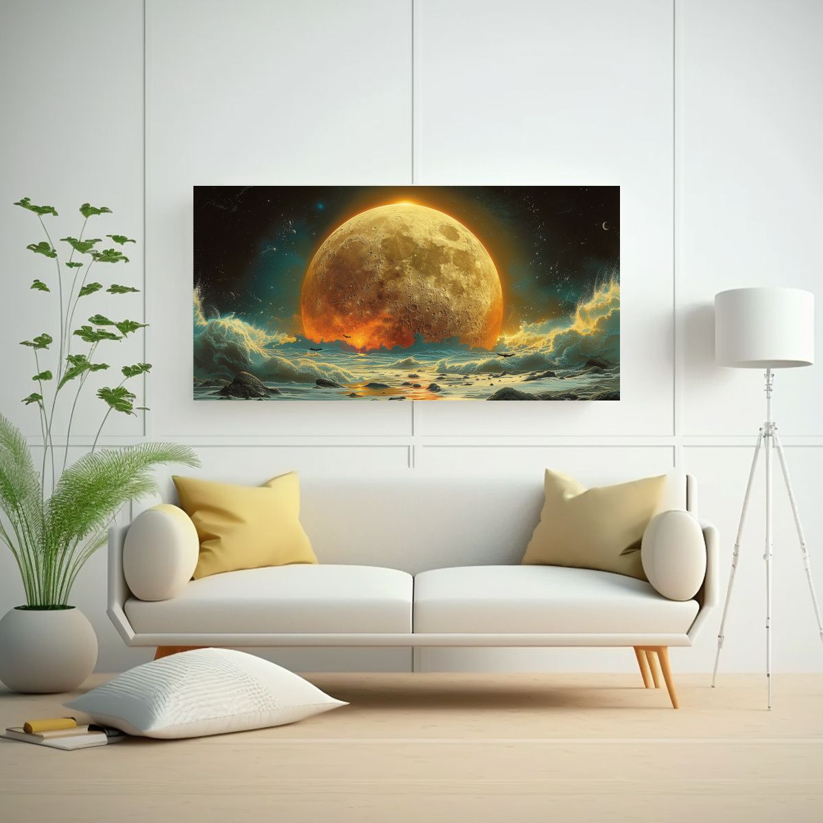 GENERICO - Pinturas Decorativas Con Hermoso Minimalismo Y Fus 160x80cm