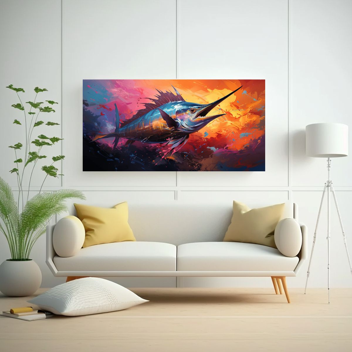 GENERICO - Pintura Al Estilo óleo Colorida Con Estilo Artís 160x80cm