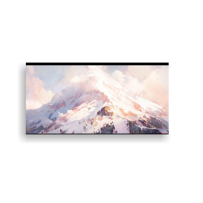 GENERICO - Pintura Abstracta Refinada De Montañas Nevadas Co 160x80cm