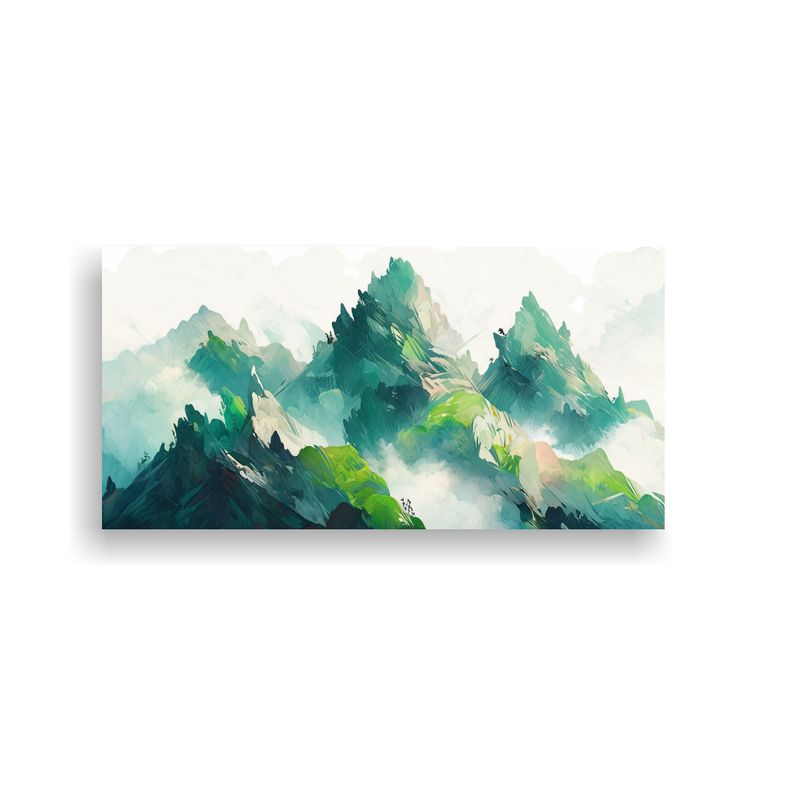 GENERICO - Pintura Decorativa De Montañas Famosas Y Verdes E 160x80cm
