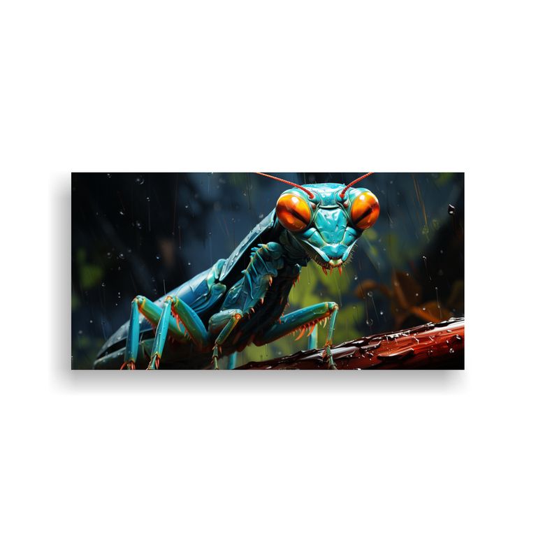GENERICO - Cuadro Tema Vitalidad Mantis Religiosa Estilo Pi 160x80cm