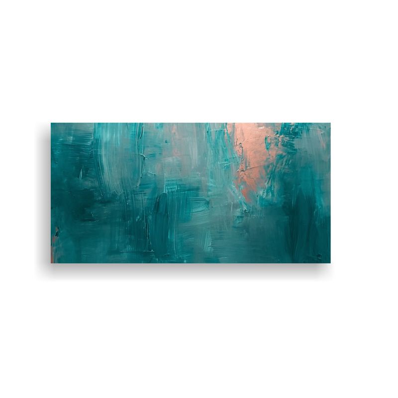GENERICO - Cuadro Impreso Innovador Con Textura De Pinceladas 160x80cm