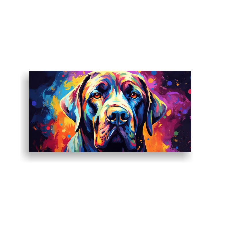 GENERICO - Pintura Al Estilo óleo Colorida Estilo Mastín I 160x80cm