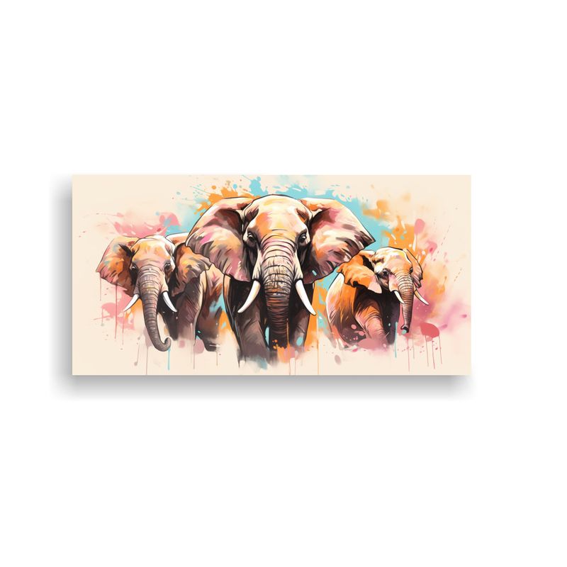GENERICO - Pinturas Decorativas De Animales De Safari En Tono 160x80cm
