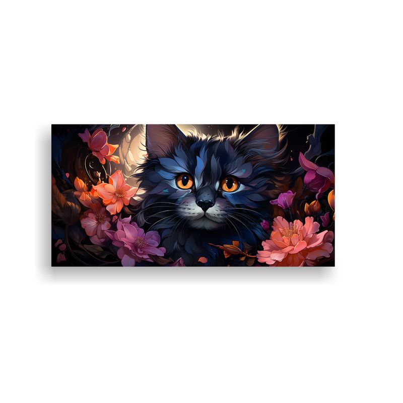GENERICO - Arte Digital De Ventana De Vidrio Manchado De Gati 160x80cm
