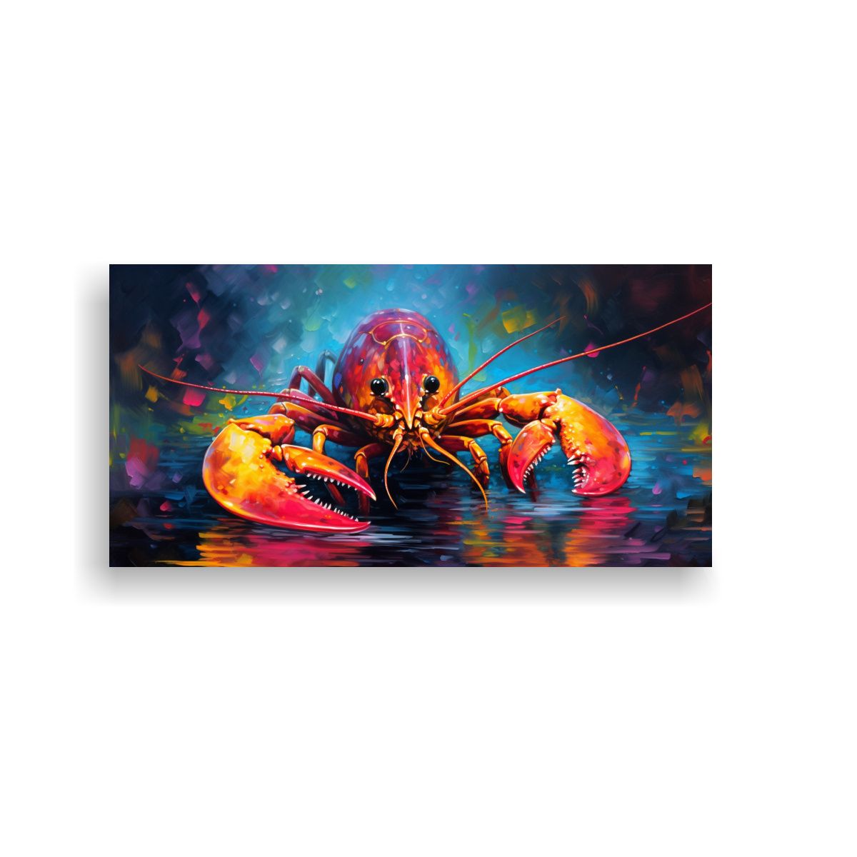 GENERICO - Cuadro Estilo Estilo óleo Colorido De Cangrejo En 160x80cm.