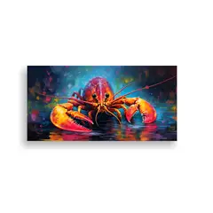 GENERICO - Cuadro Estilo Estilo óleo Colorido De Cangrejo En 160x80cm.
