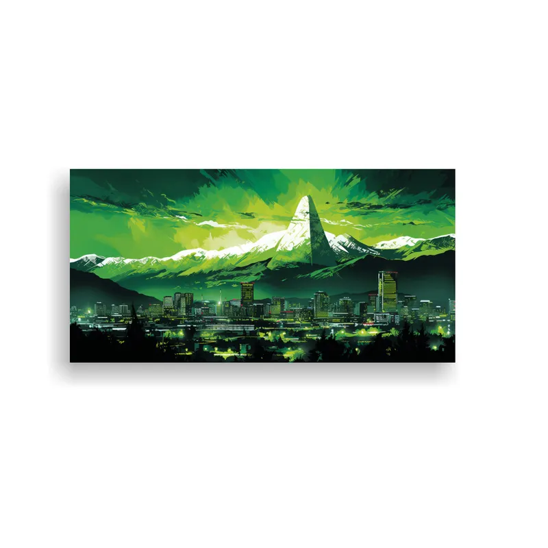 GENERICO - Pinturas Abstractas En Verde Para Decoración En S 160x80cm