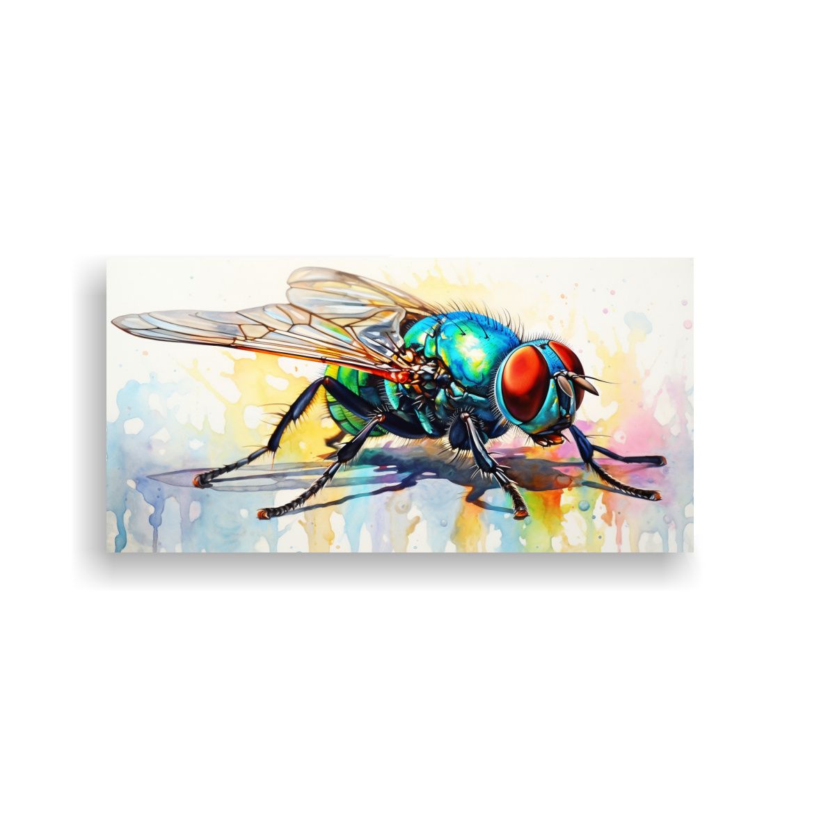 GENERICO - Pintura Estilo Acuarela Colorida Para Decorar Ambi 160x80cm