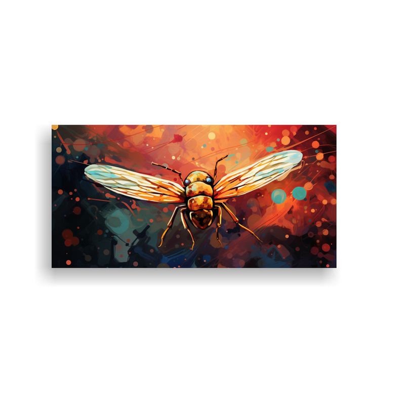 GENERICO - Cuadro Tema Alegría Fireflies En Colores Prisma Y 160x80cm