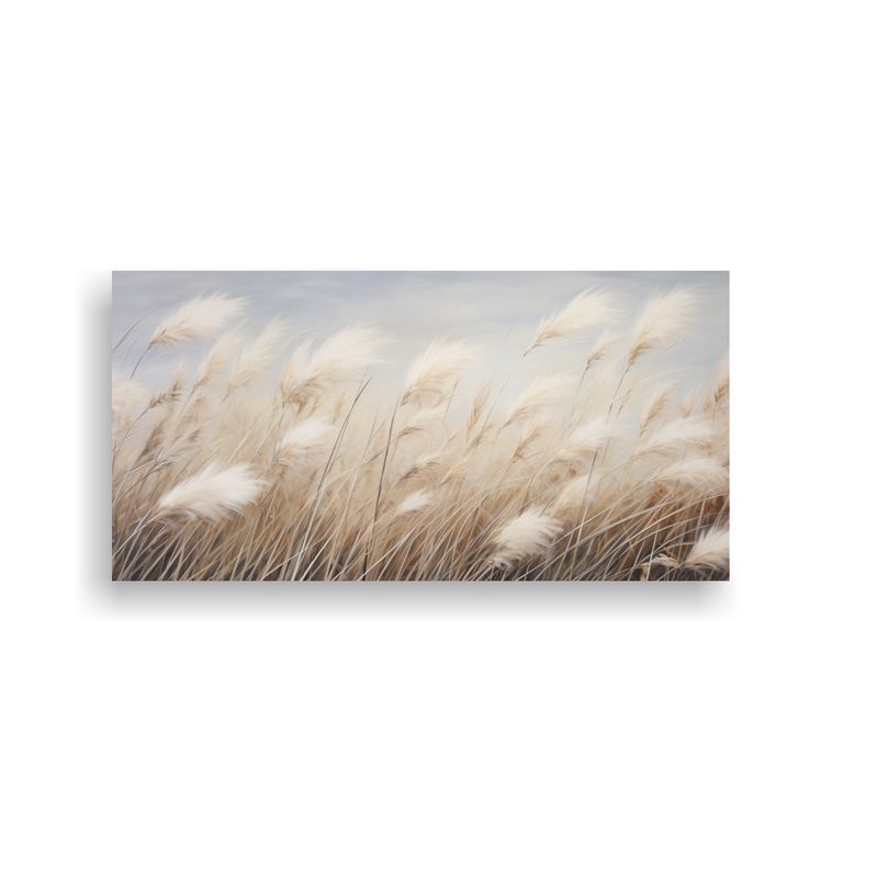 GENERICO - Pintura Abstracta Minimalista De Pampas Grass En E 160x80cm