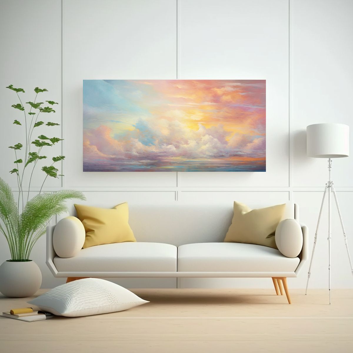 GENERICO - Cuadros Modernos Amaneceres Y Atardeceres Con Arc 160x80cm