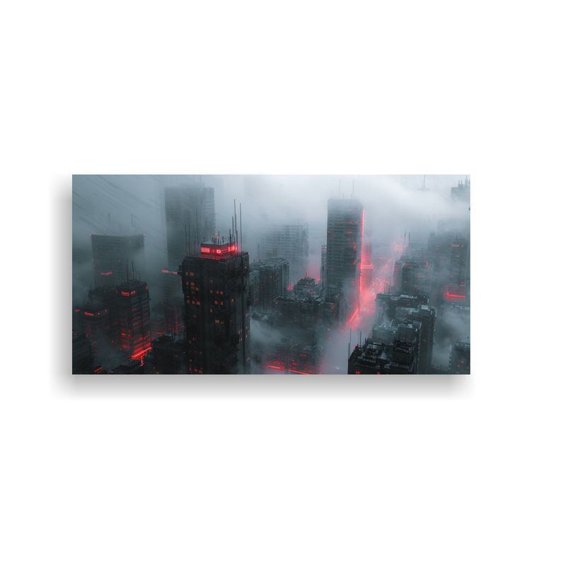 GENERICO - Pinturas De Decoración En Tema De Ciudad Brutalis 160x80cm