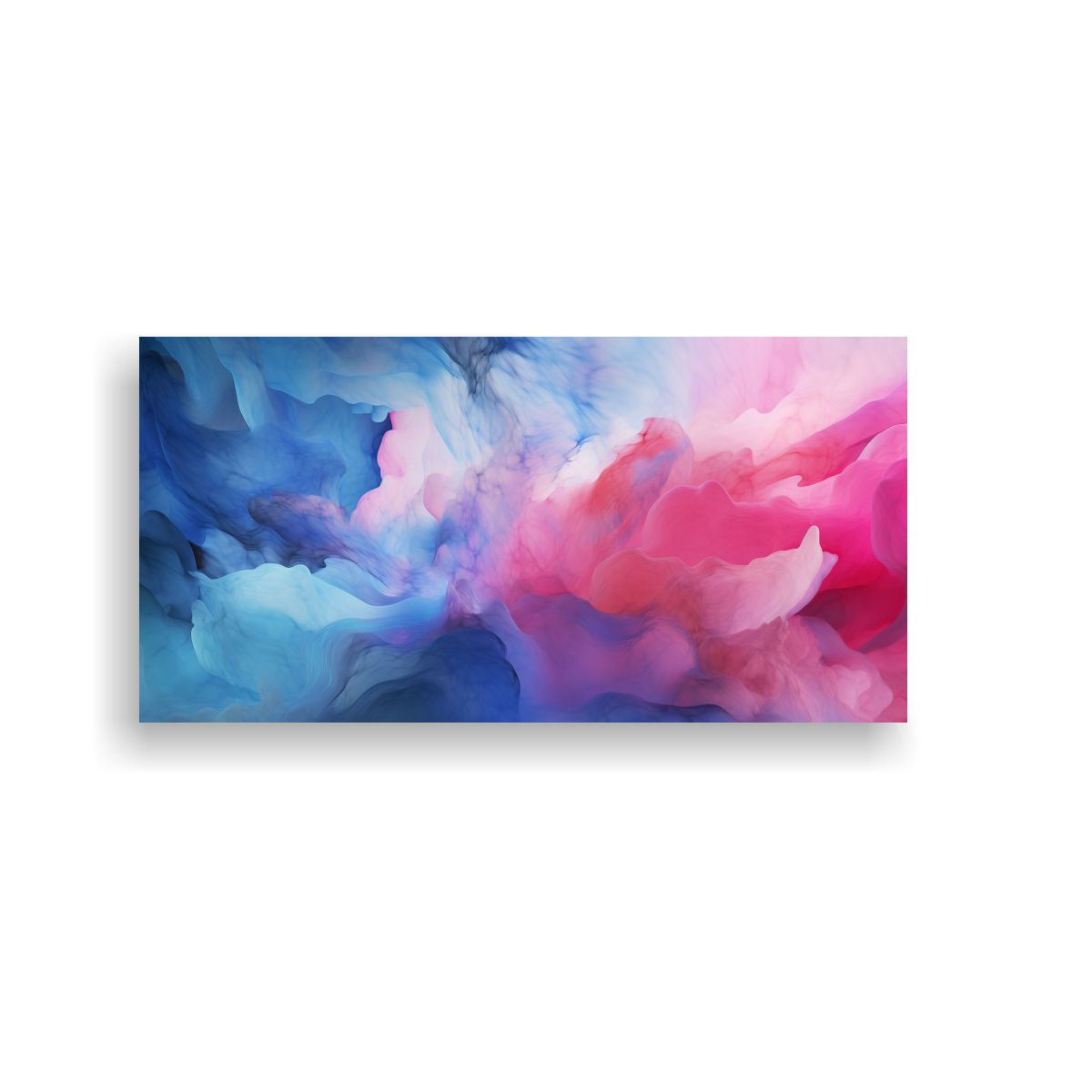 GENERICO - Cuadros Abstractos Vibrantes En Gris Y Azul Con Bl 160x80cm