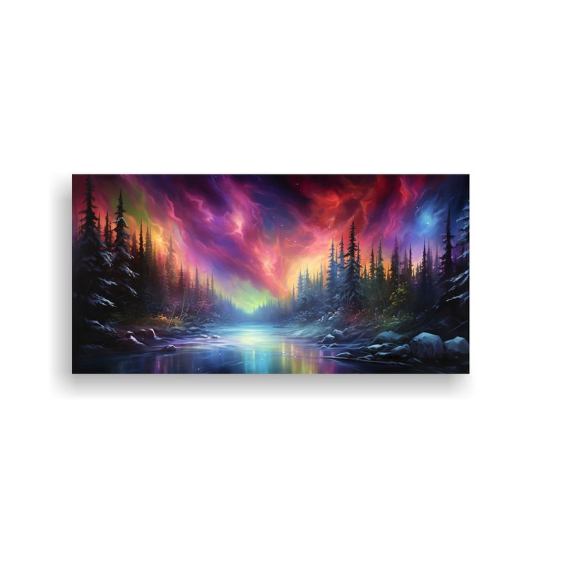 GENERICO - Exposición De Arte Moderno Aurora Boreal Con Col 160x80cm