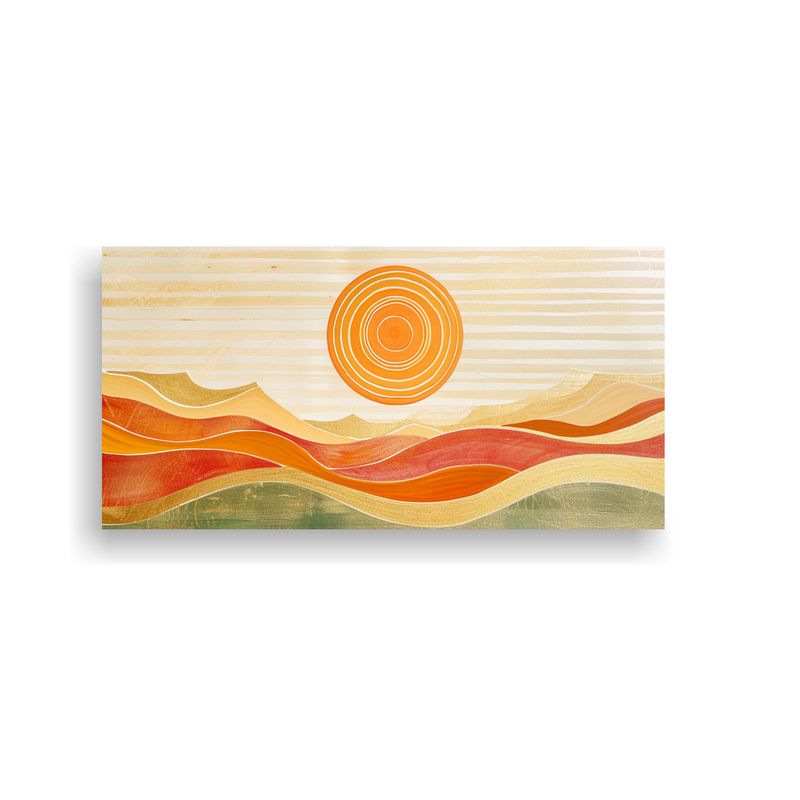 GENERICO - Cuadro Decorativo Escena Heliocéntrica Con Rayas  160x80cm