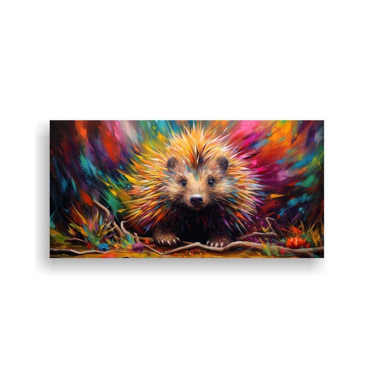 GENERICO - Pintura Acuarela Porcupine Colorido Estilo Pintura 160x80cm